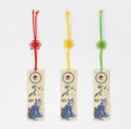 Traditional Korean Folk Art Metal Bookmark Set (3-Pack) – 'Hojakdo' Tiger and Magpie Lucky Charm, Lightweight Cultural Souvenir with Elegant Tassel